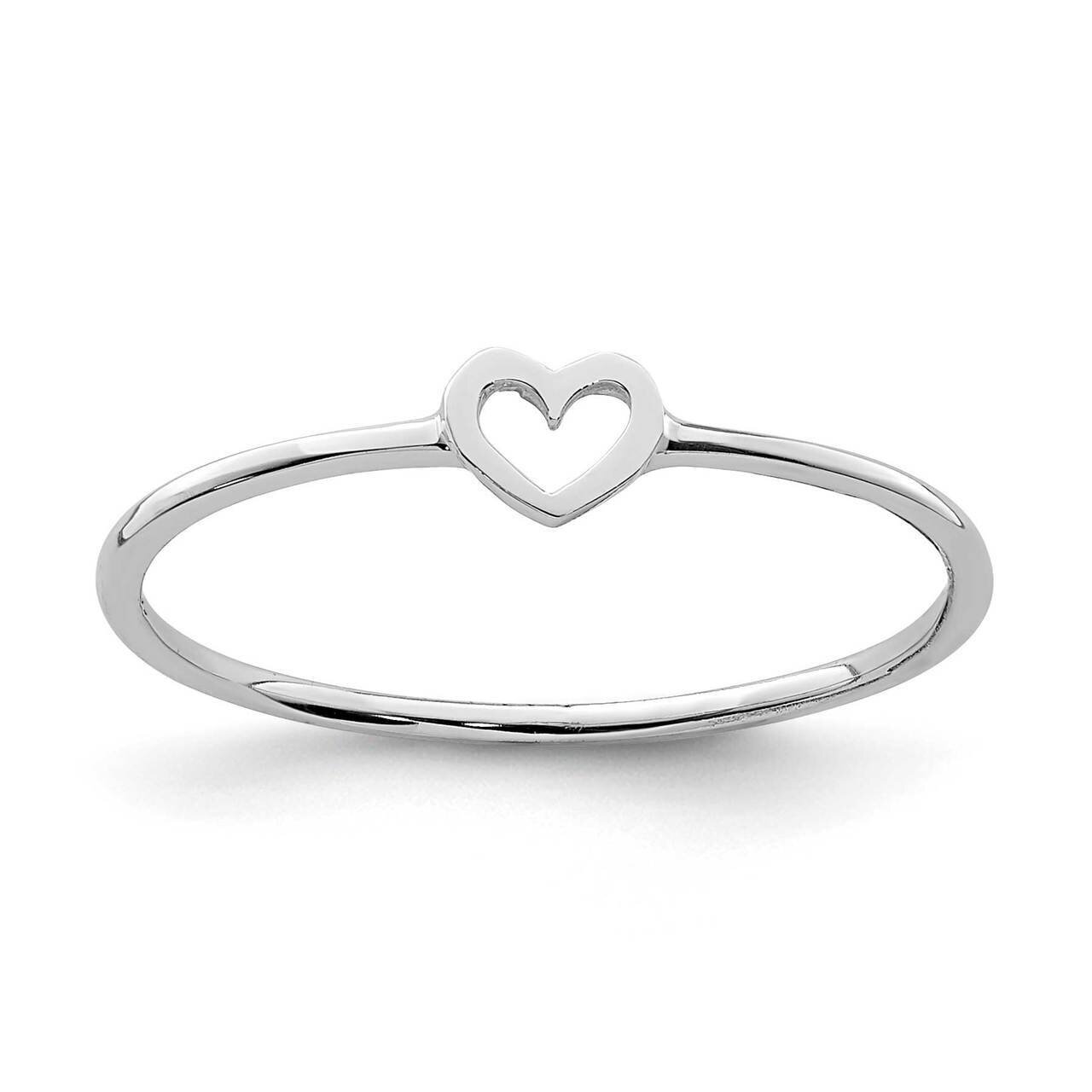 Heart Ring 14k White Gold Polished R671W, MPN: R671W, 883957838250