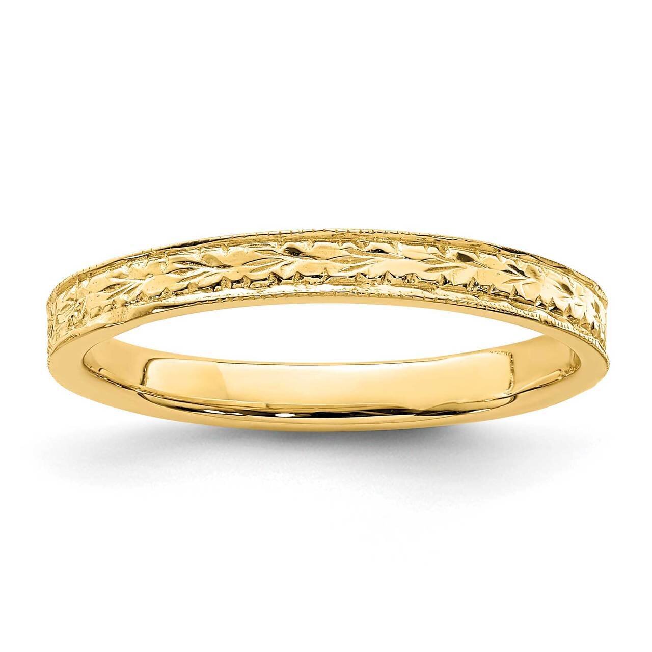 Floral Band 14k Gold Polished  R672, MPN: R672, 883957871875