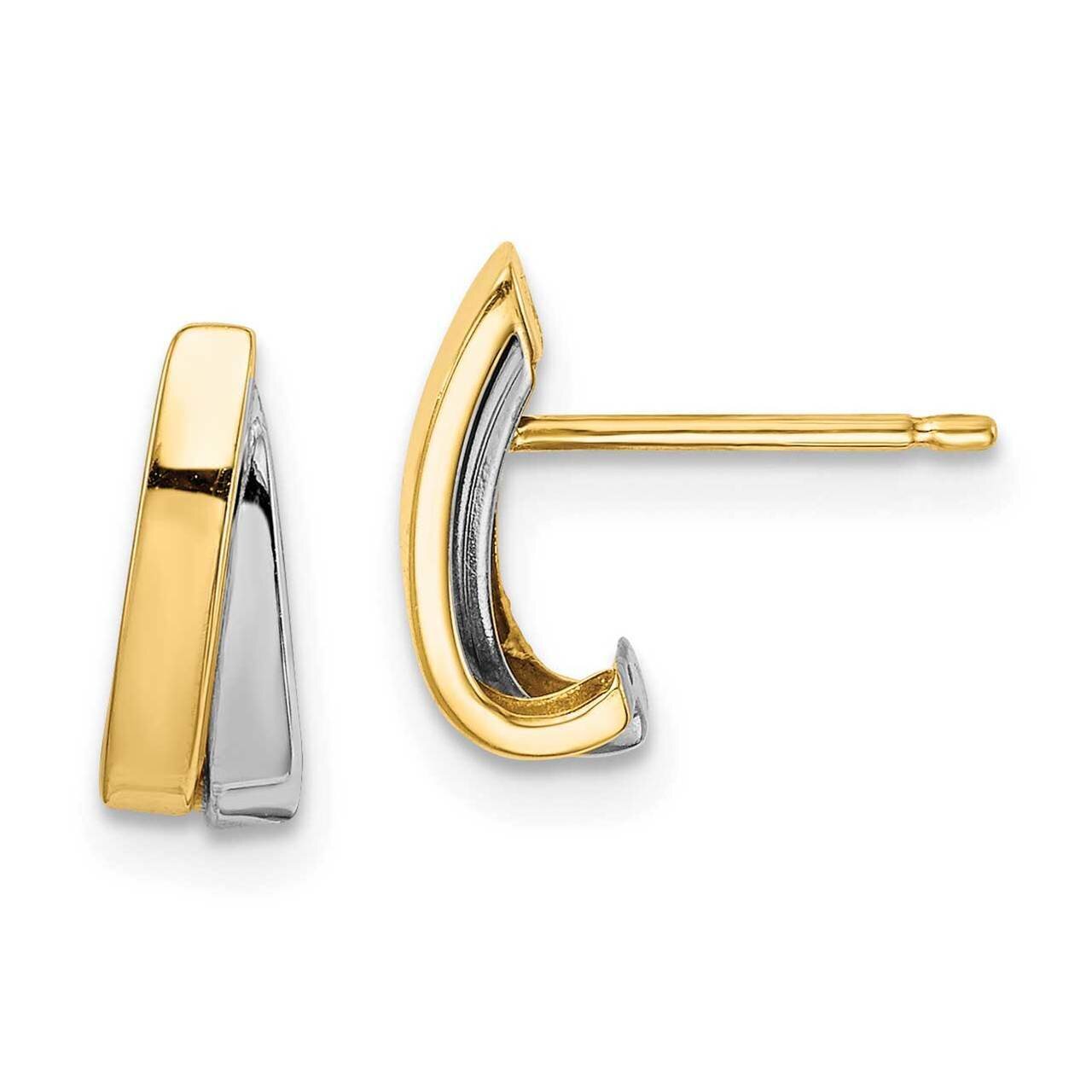 Post Earrings 14k Gold Rhodium SE2989 by Madi K, MPN: SE2989, 191101903038