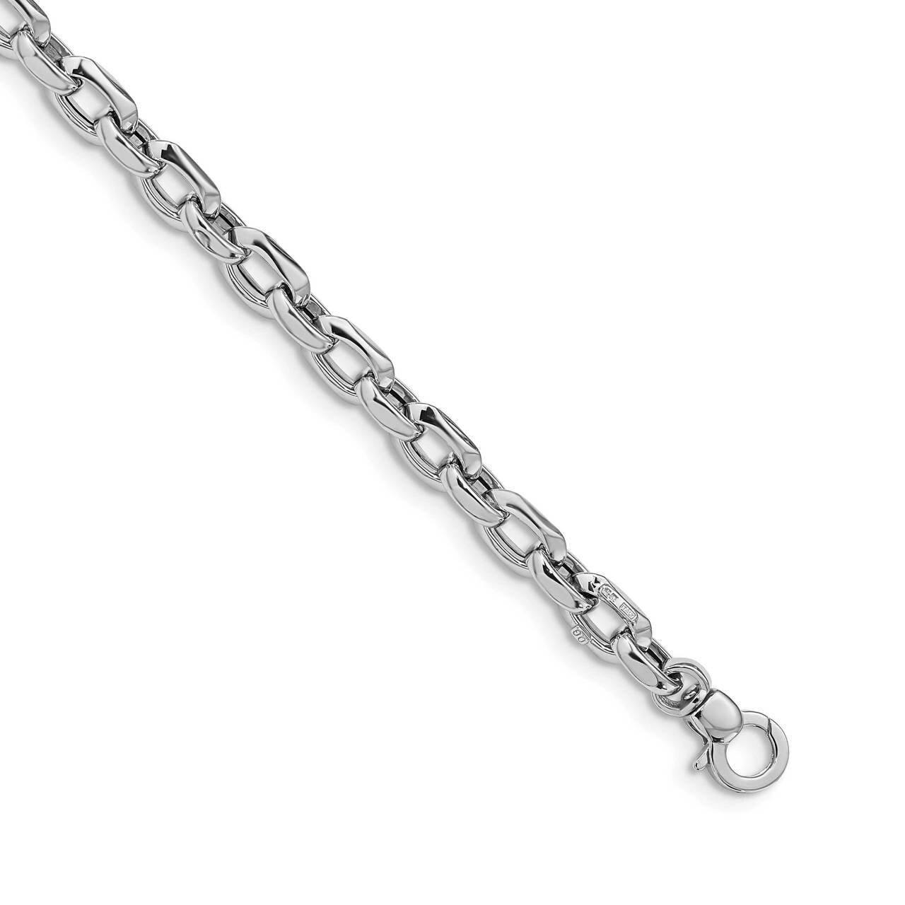Fancy Link Bracelet 14k White Gold Polished SF2599-7.5