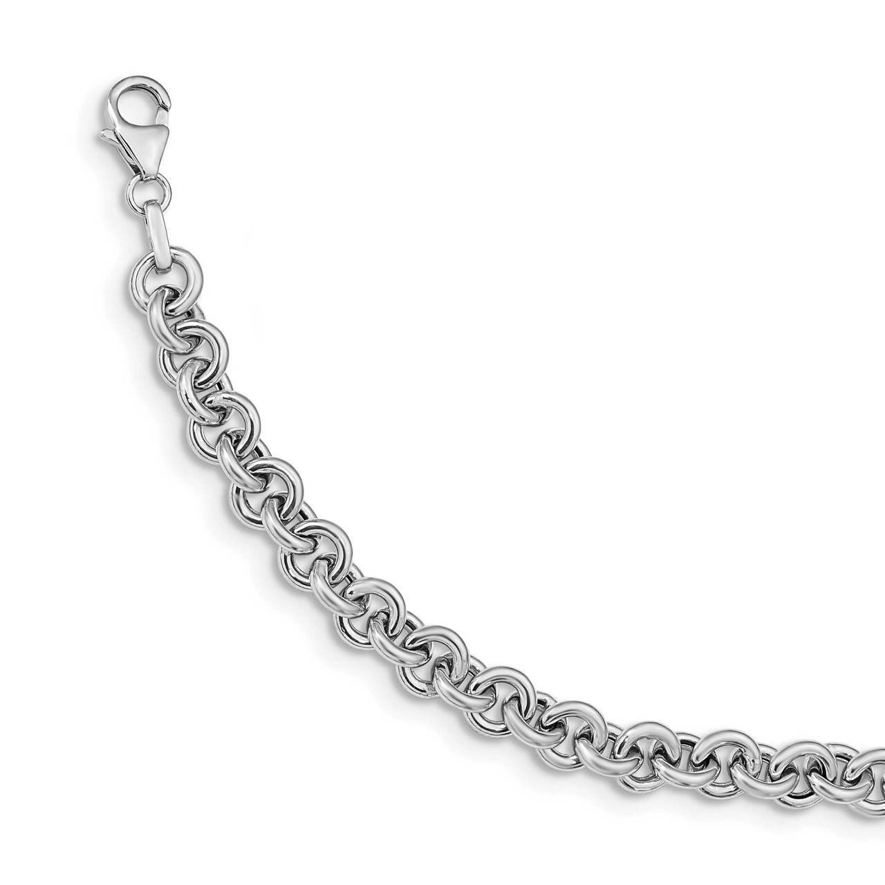 Fancy 6.5mm Rolo Link Bracelet 14k White Gold Polished SF2601-7.75, MPN: SF2601-7.75, 191101981722