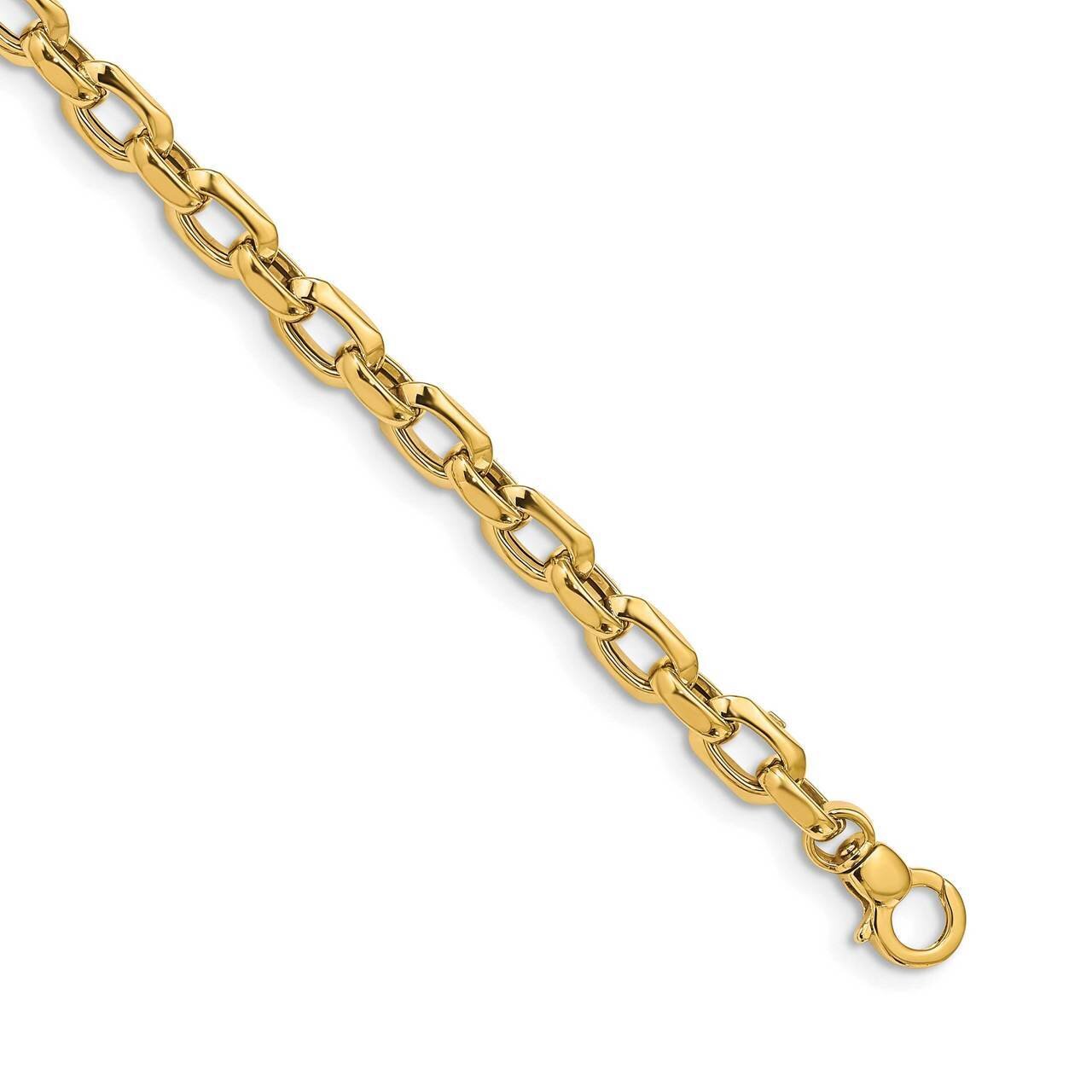 Fancy Link Bracelet 14k Gold Polished SF2602-7.5