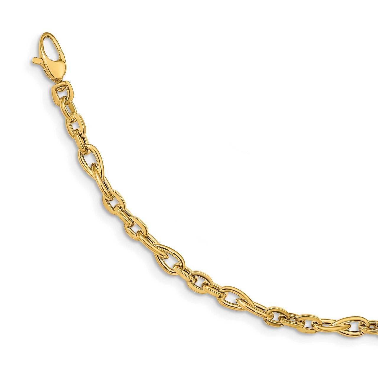 7.5in Polished Fancy Link Bracelet 14k Gold SF2604-7.5, MPN: SF2604-7.5, 191101983306