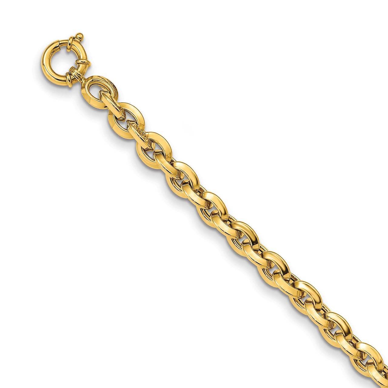 Fancy Knife-edge Rolo Link Bracelet 14k Gold Polished  SF2609-8, MPN: SF2609-8, 191101981791