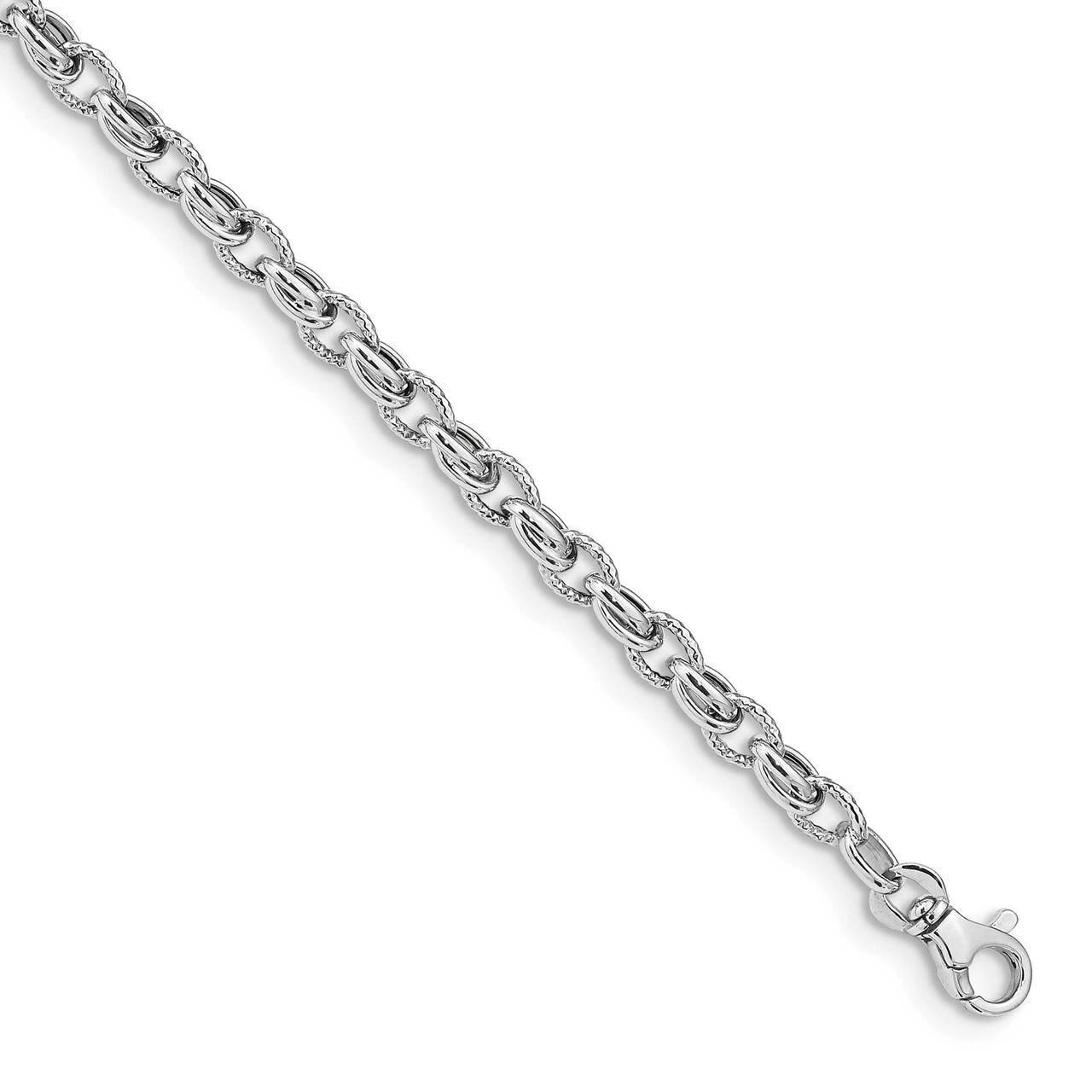 7.5in Polished Fancy Link Bracelet 14k White Gold SF2687W-7.5