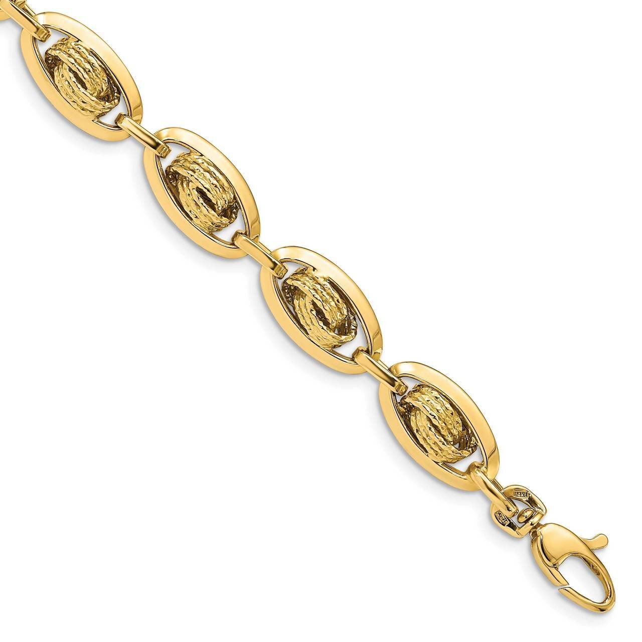 7.5in Polished Fancy Link Bracelet 14k Gold SF2700-7.5, MPN: SF2700-7.5, 191101983344