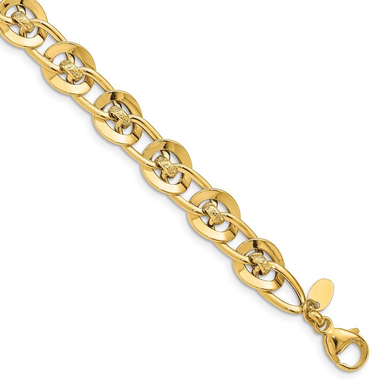 Fancy Link Bracelet 14k Gold Polished  SF2704-8, MPN: SF2704-8, 191101982354
