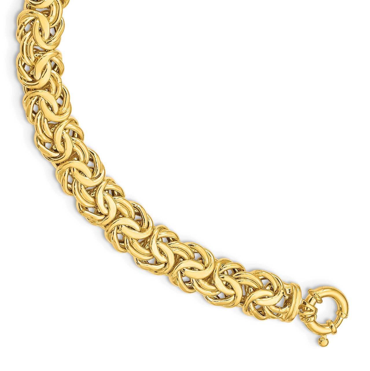 Fancy 11mm Flat Byzantine Bracelet 14k Gold SF2734-7.5, MPN: SF2734-7.5, 191101982491