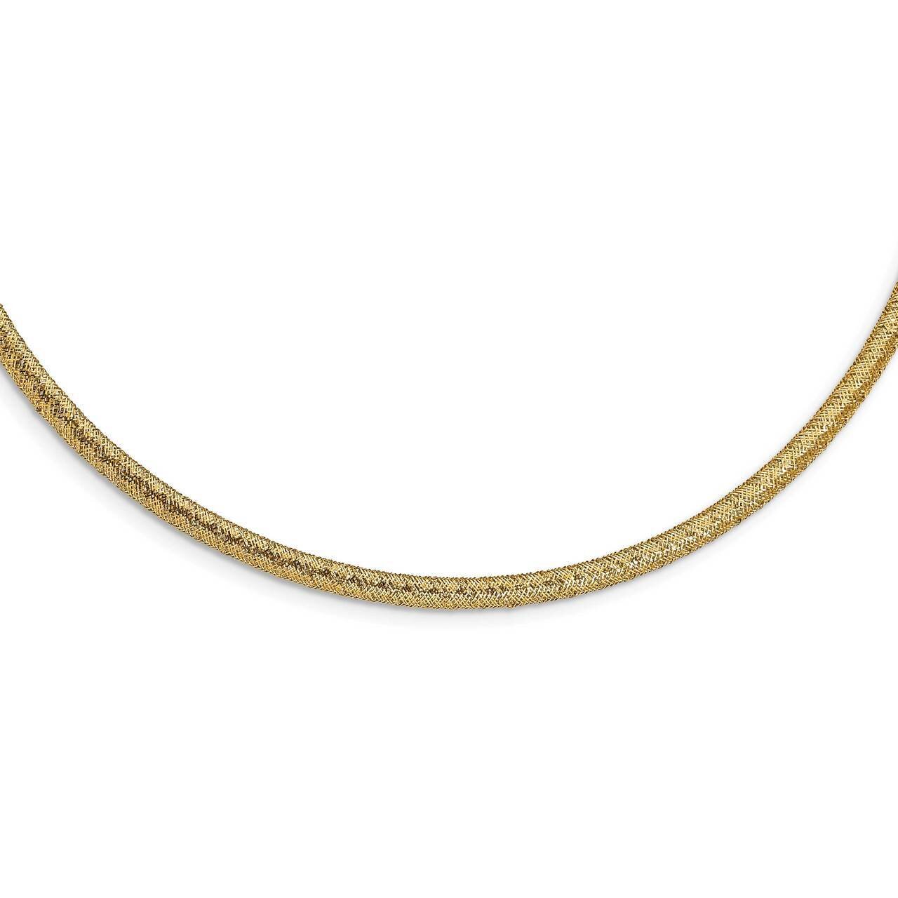 Stretch Mesh Necklace 14k Gold SF2741-17.5