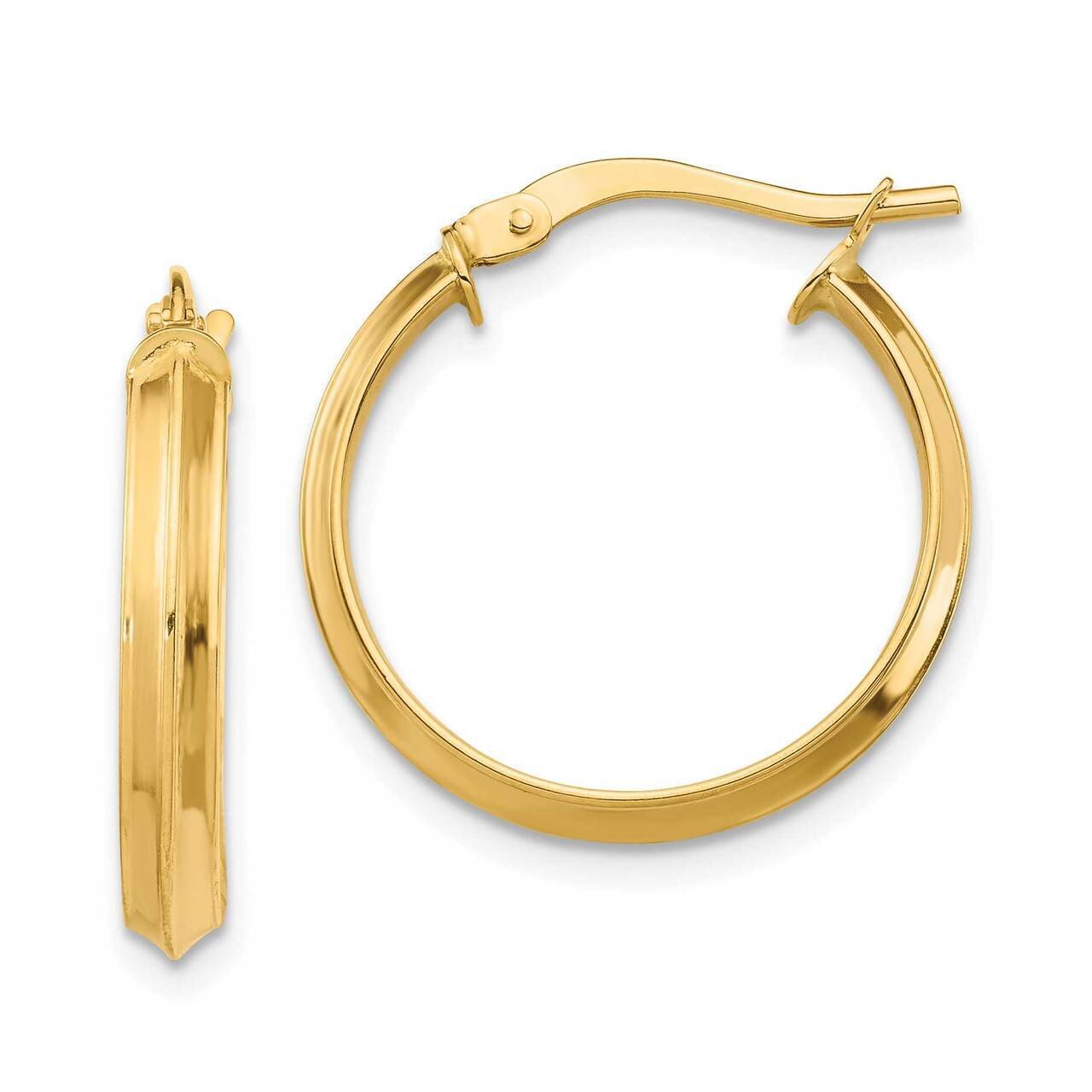 3mm Hoop Earrings 14k Gold Polished TF1381