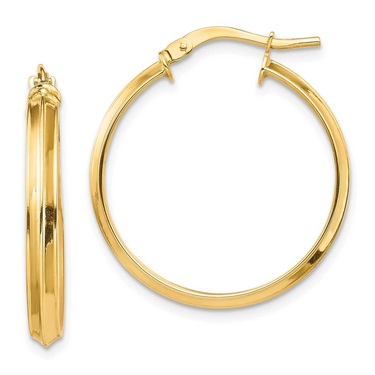 3mm Hoop Earrings 14k Gold Polished TF1382