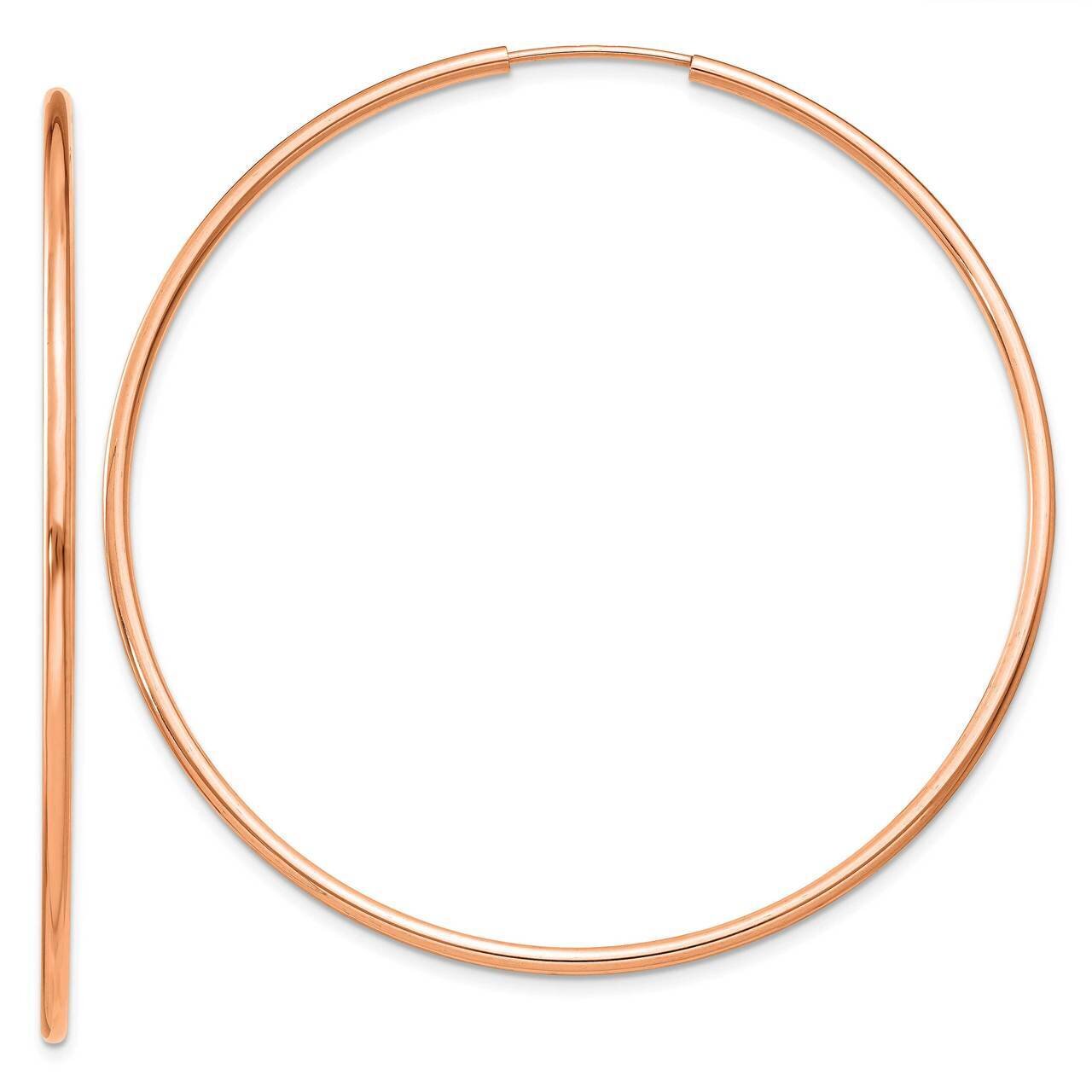 1.5mm Polished Endless Hoop Earrings 14k Rose Gold TF1435, MPN: TF1435, 883957917320