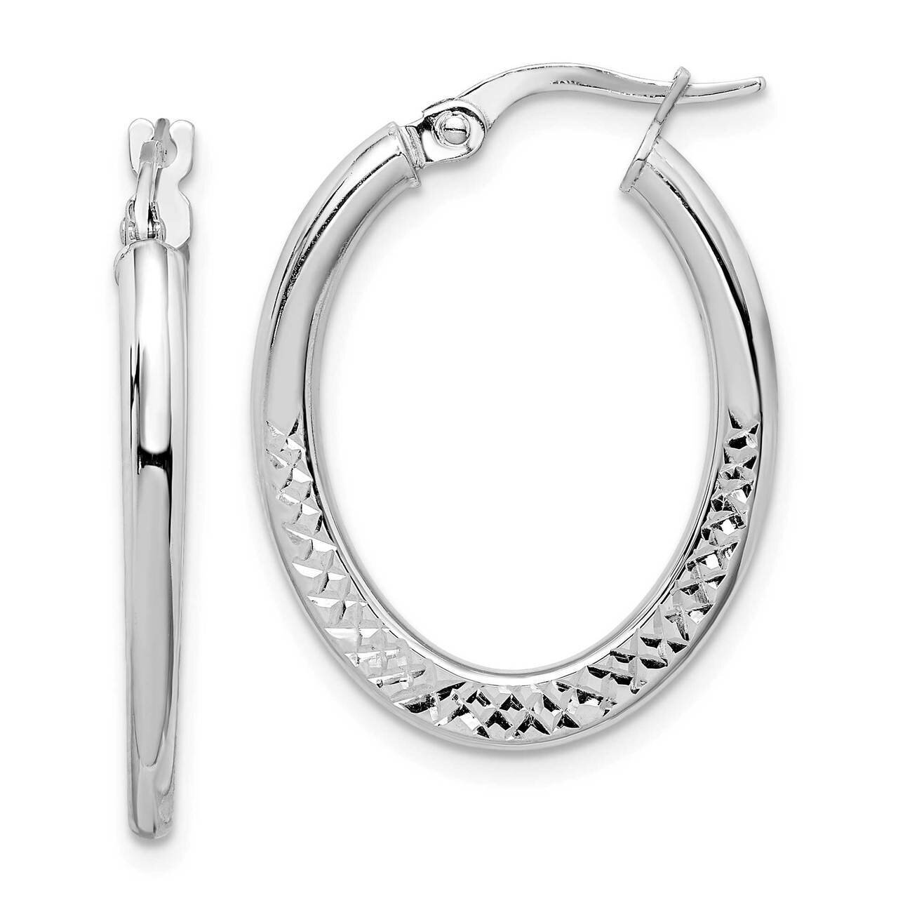 Hoop Earrings 14k White Gold TF1463, MPN: TF1463, 191101982682