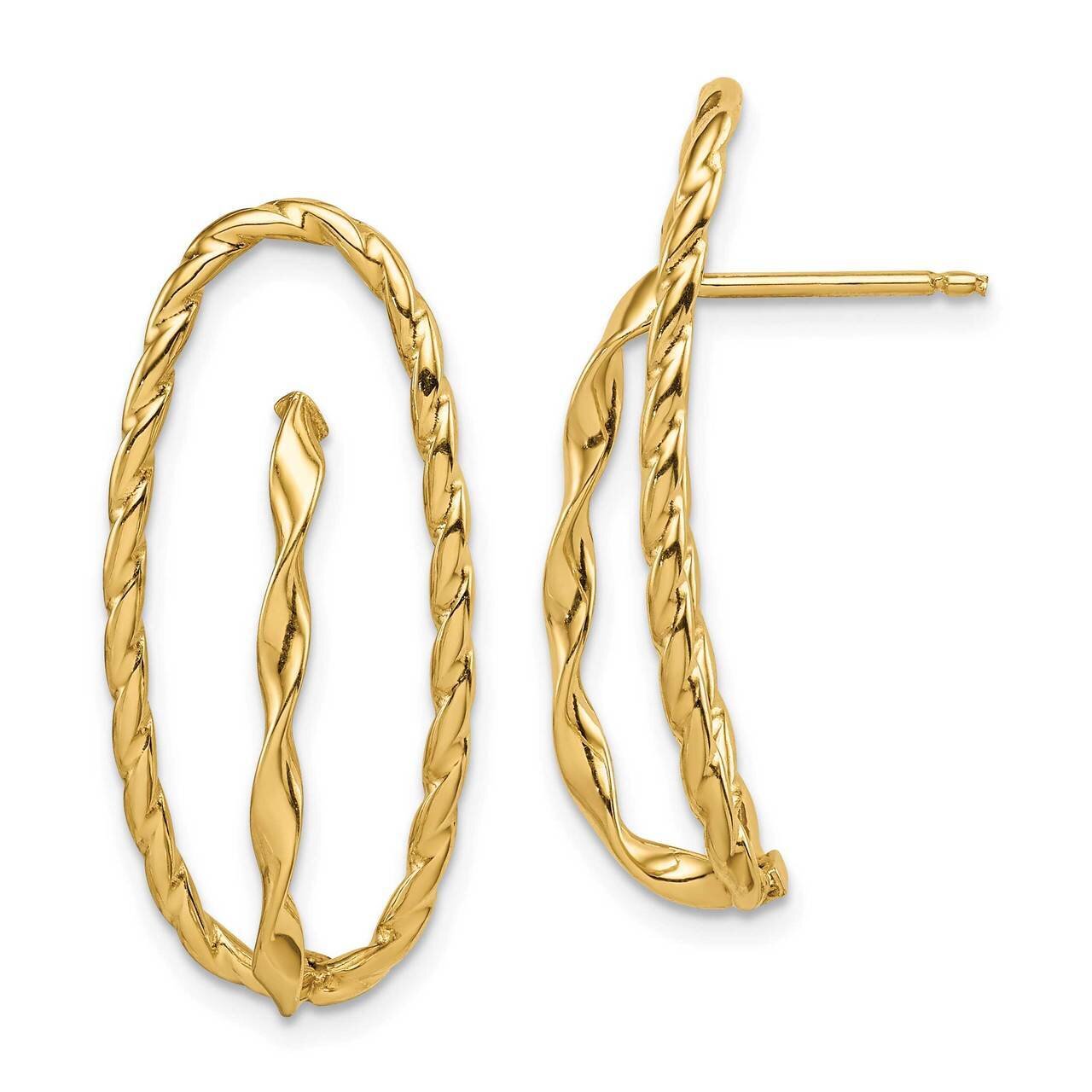 Twisted Fancy Post Earrings 14k Gold TF1618, MPN: TF1618, 191101982972
