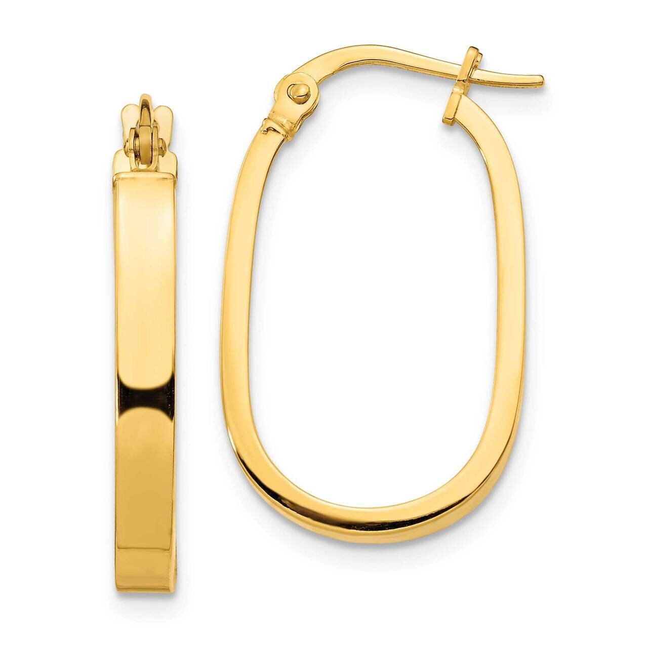 2x 2mm Oval Hoop Earrings 14k Gold TF1664, MPN: TF1664, 191101988080
