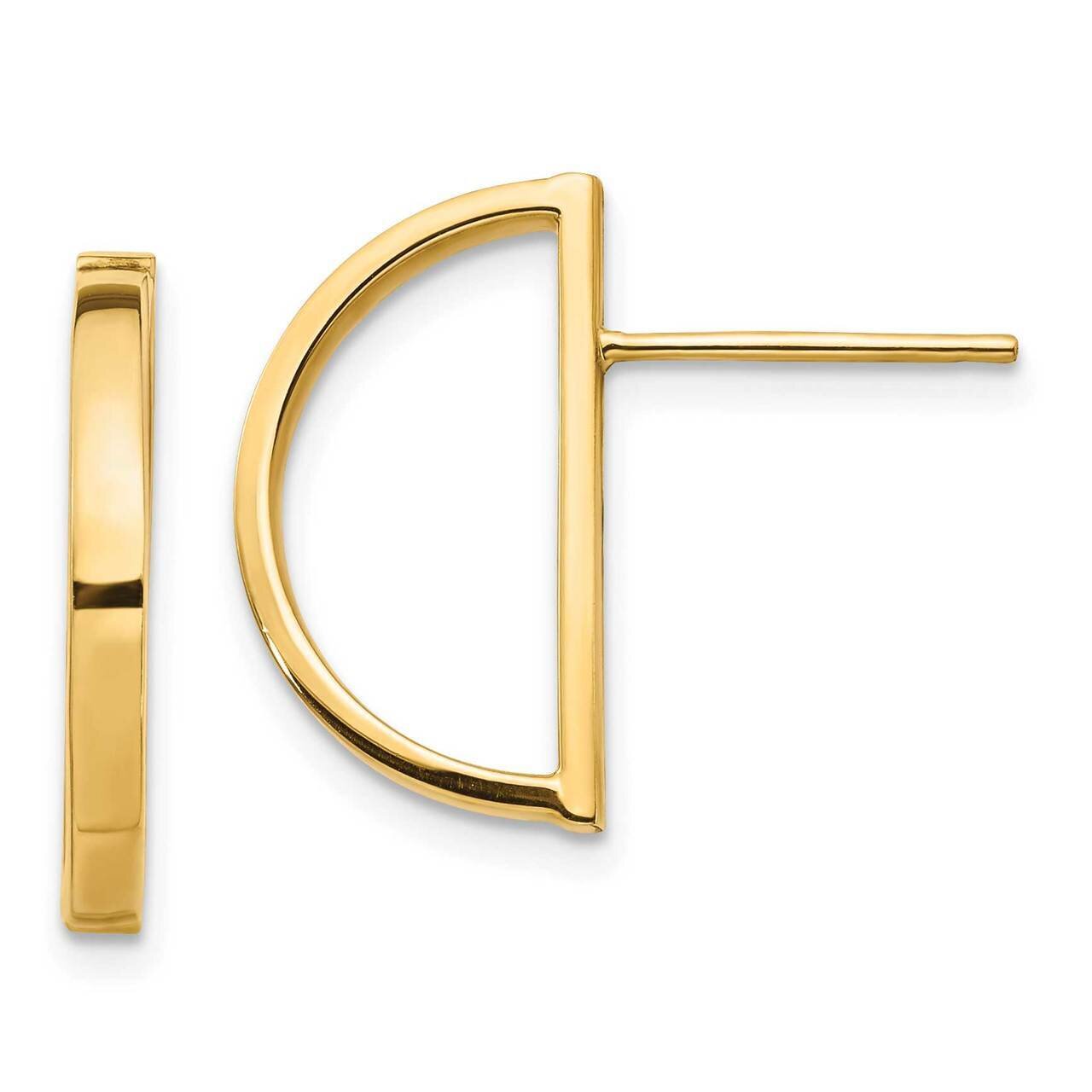 Half Circle Post Earrings 14k Gold TH1004, MPN: TH1004, 886774086170
