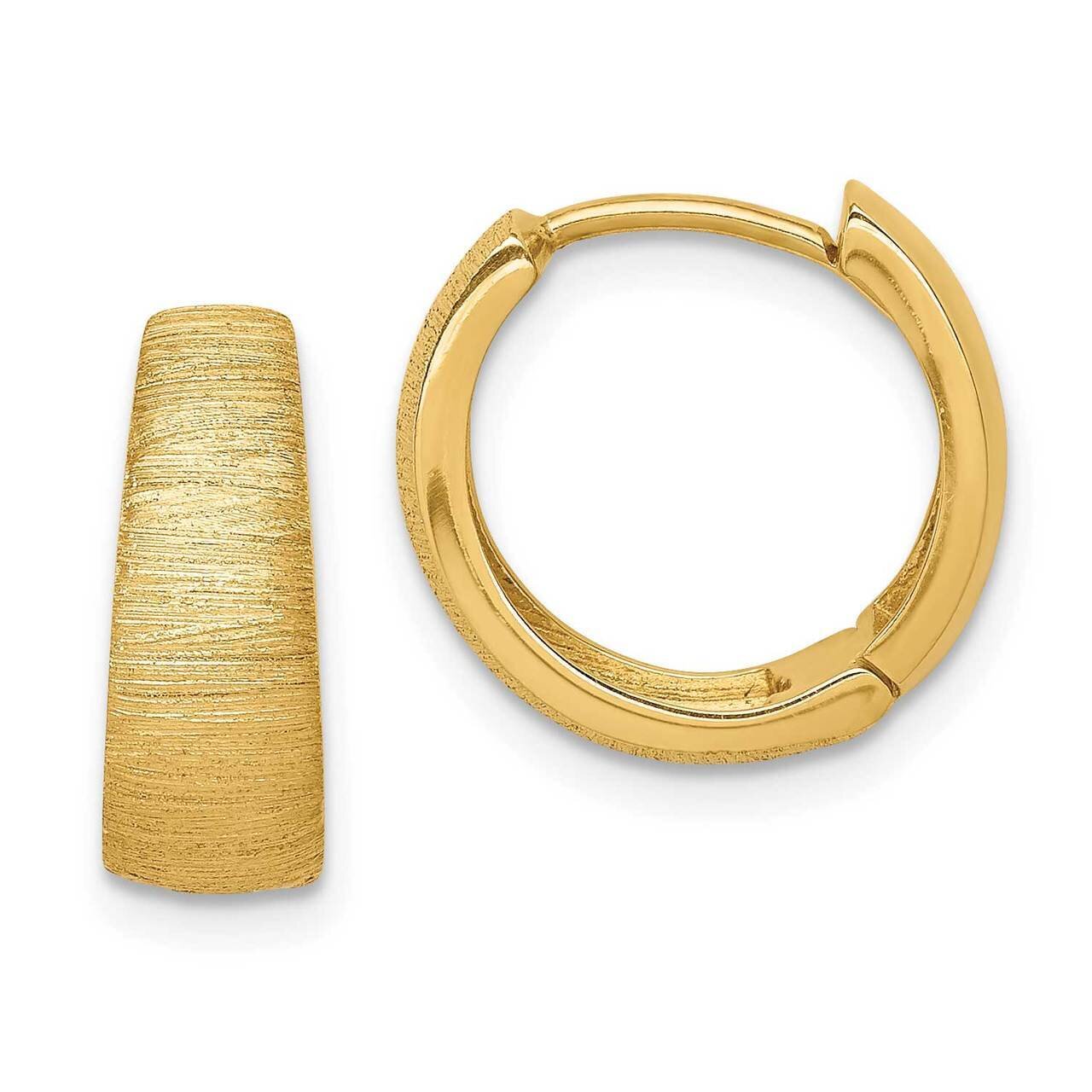 Hoop Earrings 14k Gold Textured TL1130
