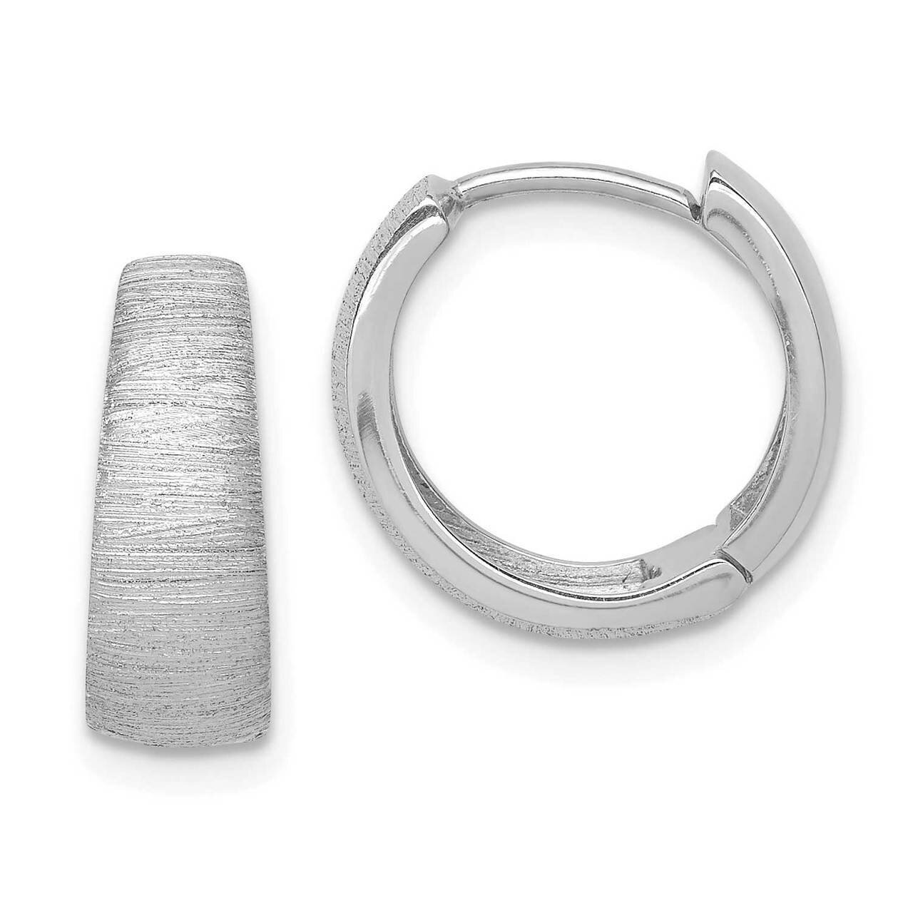 Textured Hoop Earrings 14k White Gold TL1132, MPN: TL1132, 883957929675