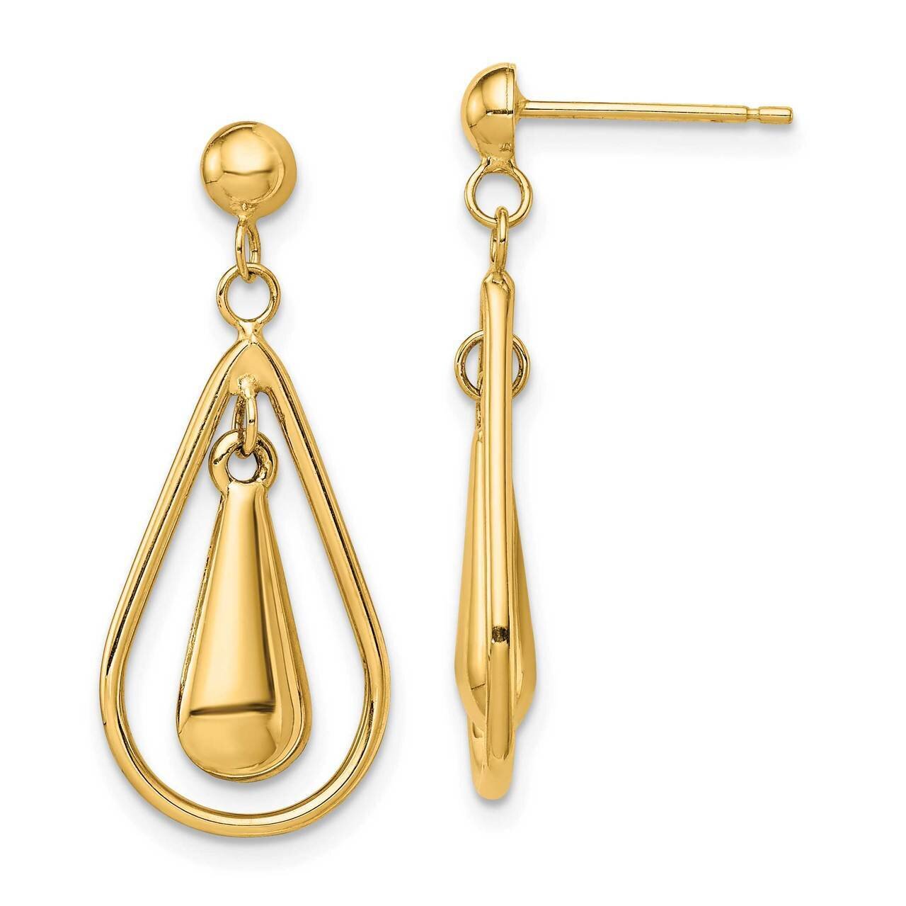 Dangle Post Earrings 14k Gold Polished  TL1164, MPN: TL1164, 886774056234