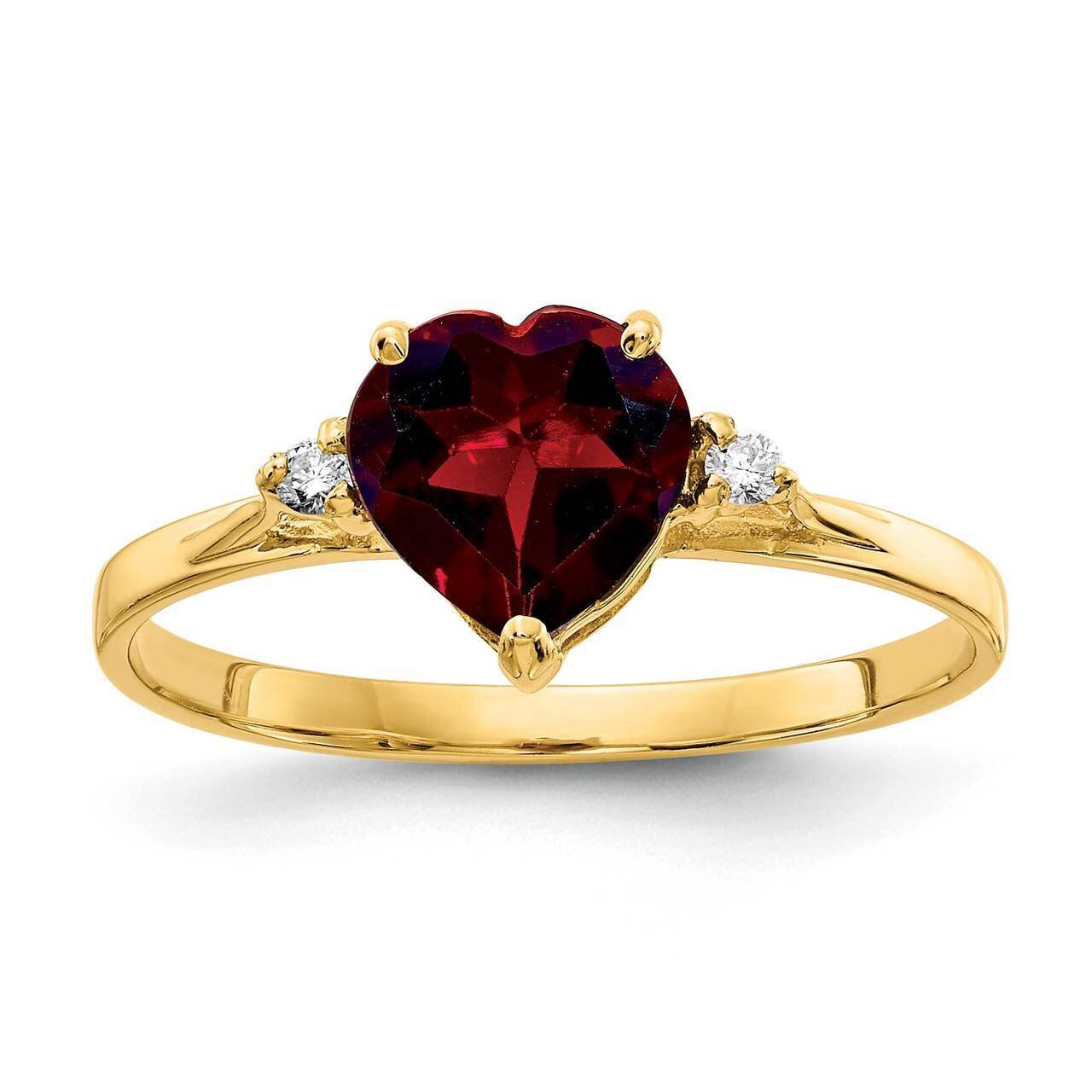 7mm Heart Garnet Diamond Ring 14k Gold X9682GA_AA, MPN: X9682GA_AA, 883957570945