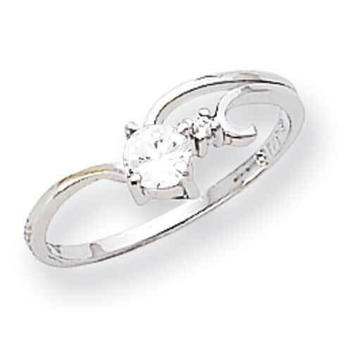 4mm Cubic ZirconiDiamond Ring 14k White Gold X9705CZ_AA, MPN: X9705CZ_AA, 883957573236