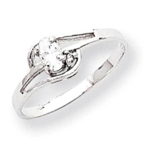 5x3mm Oval Cubic ZirconiDiamond Ring 14k White Gold X9713CZ_AA, MPN: X9713CZ_AA, 883957640389