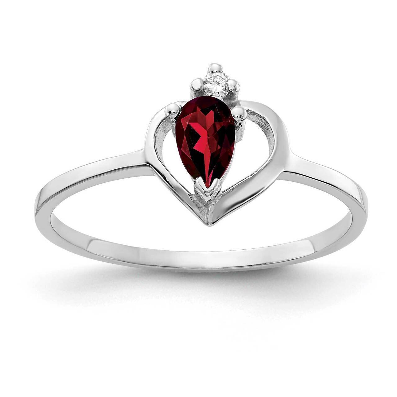 5x3mm Pear Garnet Diamond Ring 14k White Gold X9715GA_AA, MPN: X9715GA_AA, 883957713854