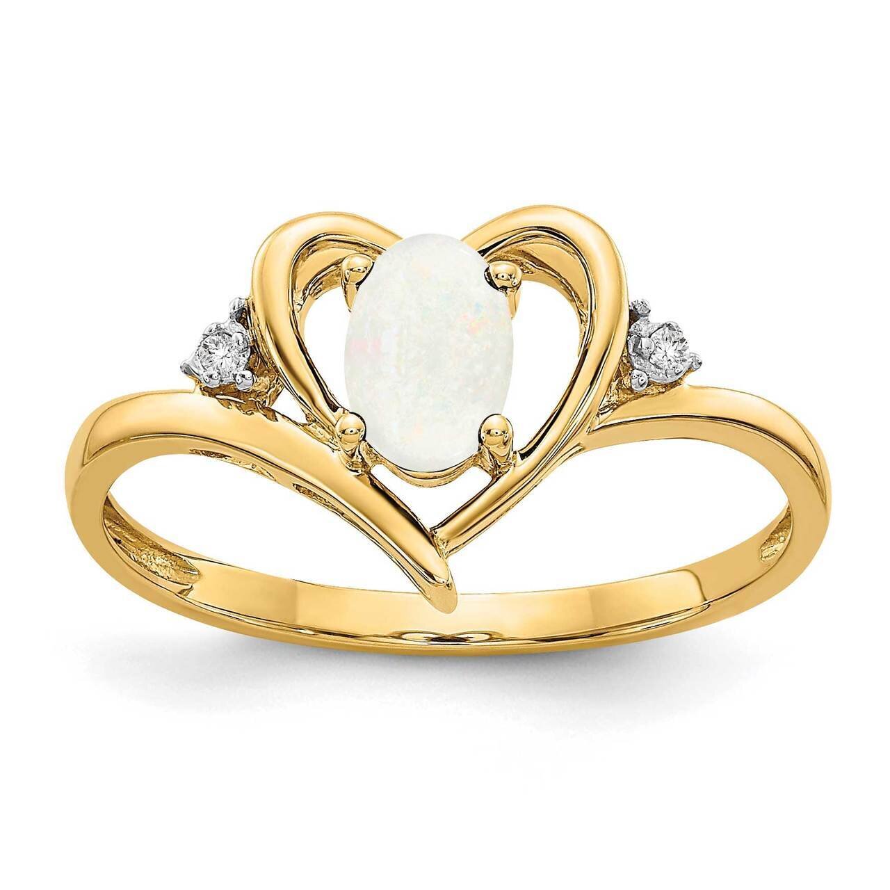 Diamond &amp; Opal Ring 14k Gold XBS499, MPN: XBS499, 883957374925