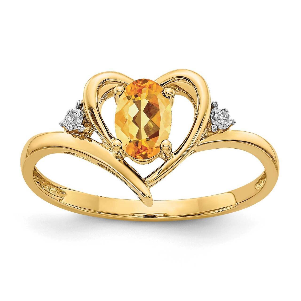 Diamond &amp; Citrine Ring 14k Gold XBS500, MPN: XBS500, 883957469683