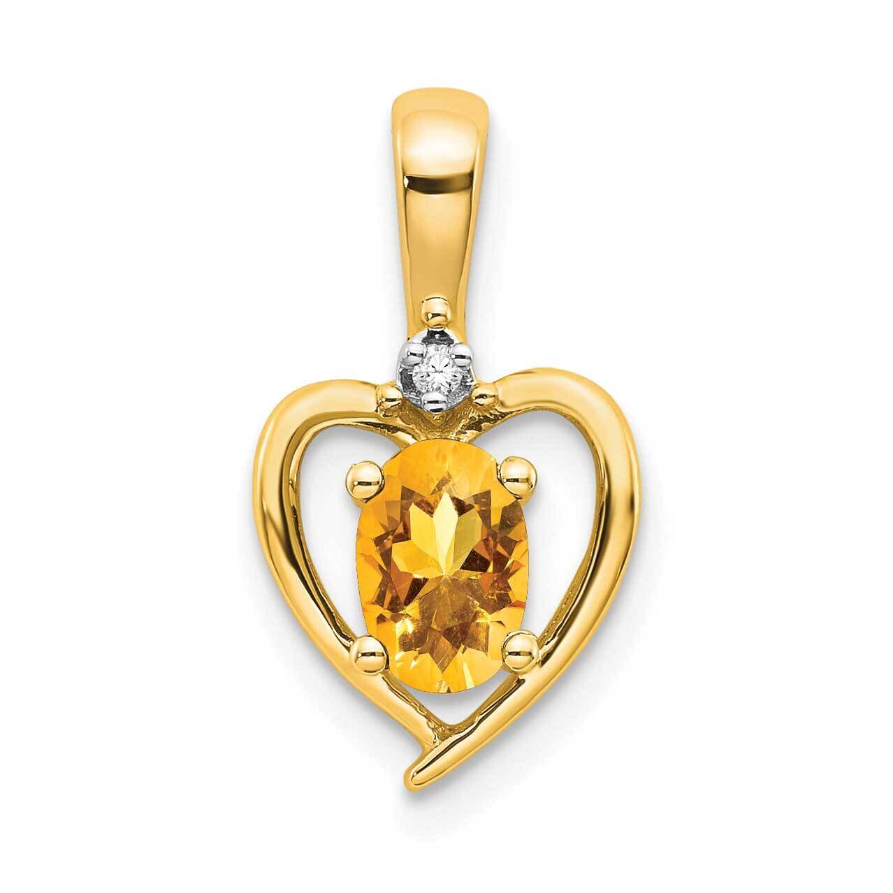 Diamond &amp; Citrine Pendant 14k Gold XBS510, MPN: XBS510, 883957374963
