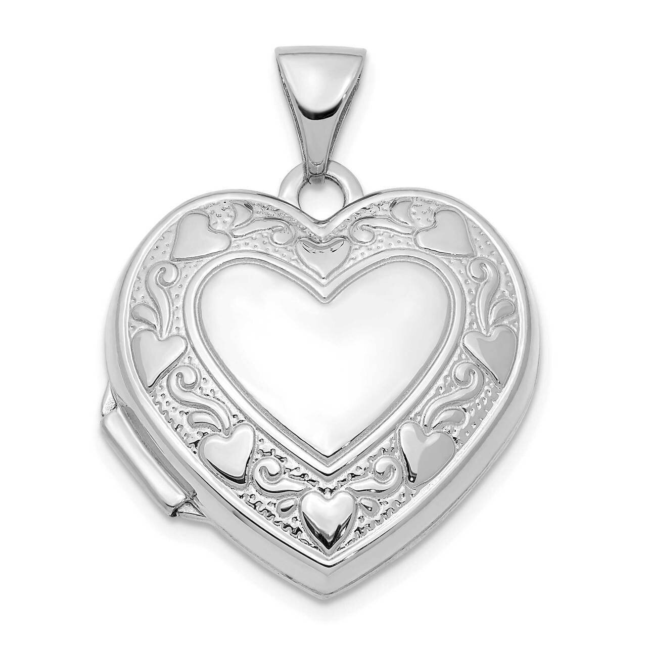 19mm Heart Locket Pendant 14k White Gold XL745, MPN: XL745, 886774081113