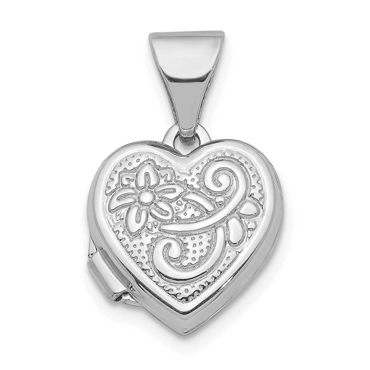 11mm Heart Locket Pendant 14k White Gold XL764, MPN: XL764, 886774016429