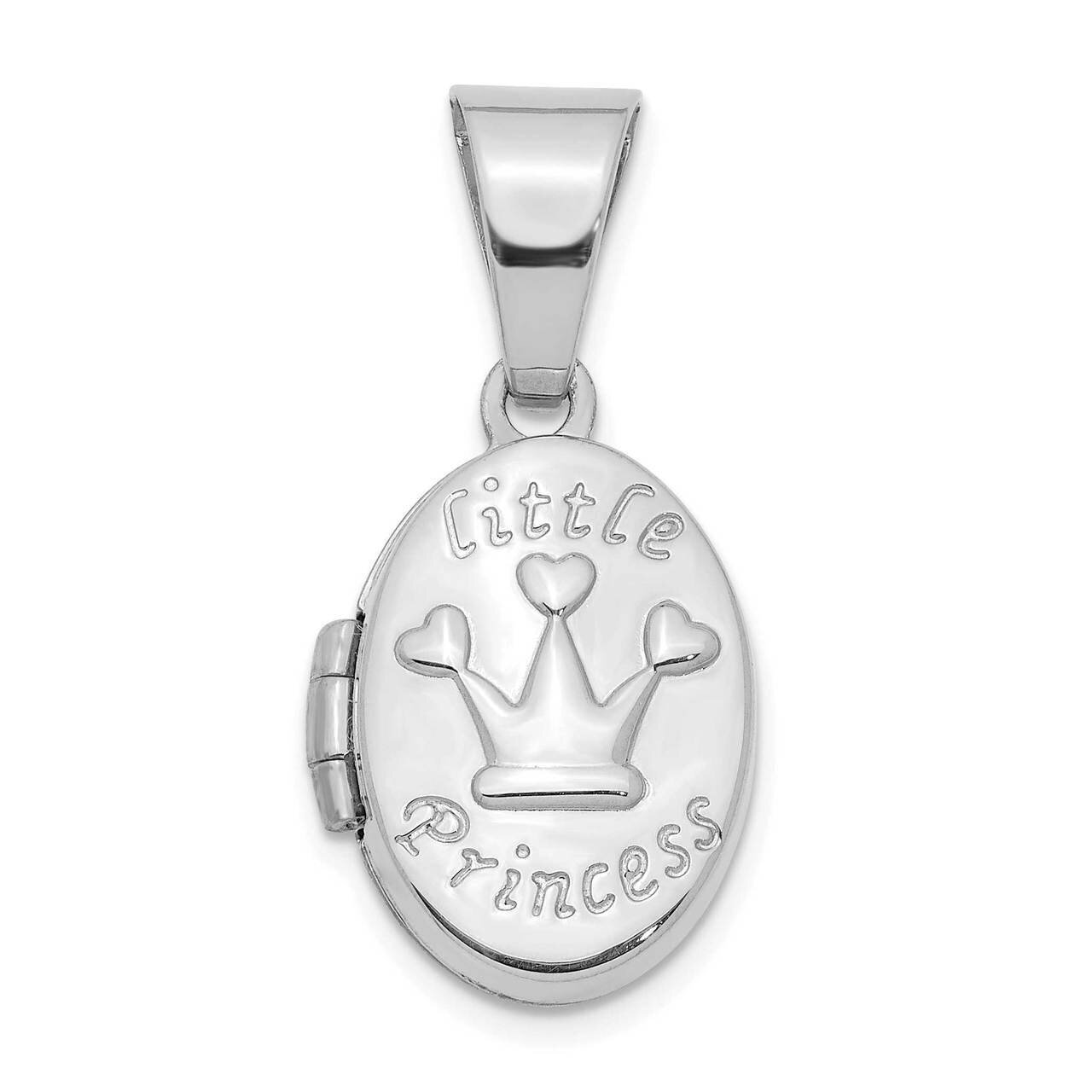 Little Princess 16mm Oval Locket Pendant 14k White Gold XL779, MPN: XL779, 886774030494