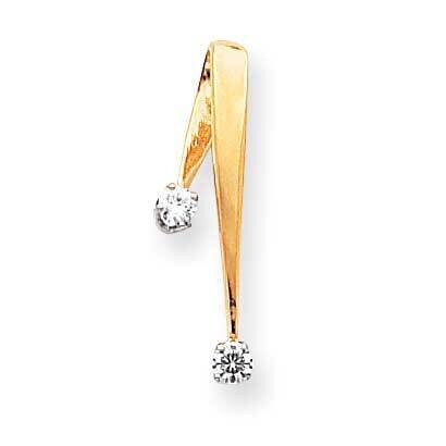 Completed Fancy Moissanite Pendant 14k Gold Polished  XP34MT, MPN: XP34MT,