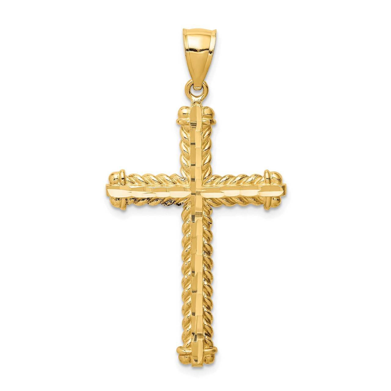 Cross Pendant 14k Gold Diamond-cut XR1703, MPN: XR1703, 883957951645