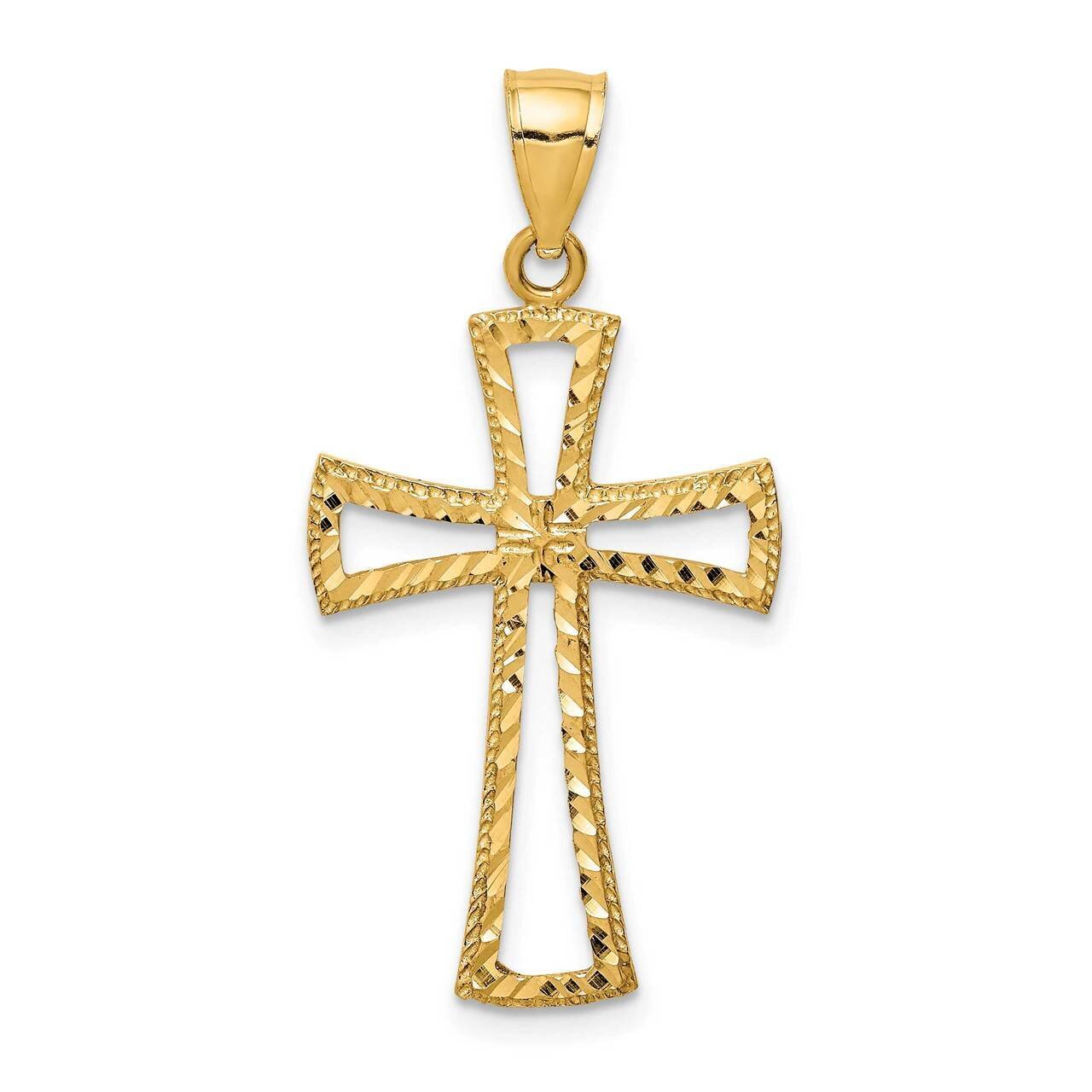 Cross Pendant 14k Gold Diamond-cut XR1704, MPN: XR1704, 883957938783