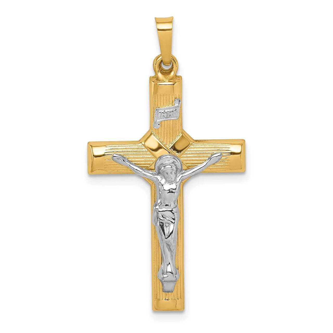 Hollow Polished Center X Crucifix 14k Two-tone Gold XR1731, MPN: XR1731, 883957731568