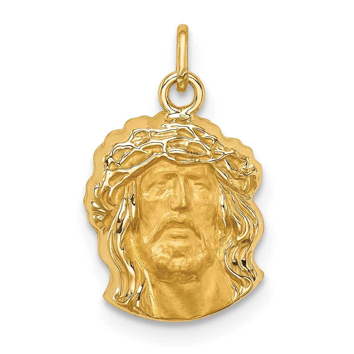Small Jesus Medal 14k Hollow Polished Satin XR1737, MPN: XR1737, 883957600727