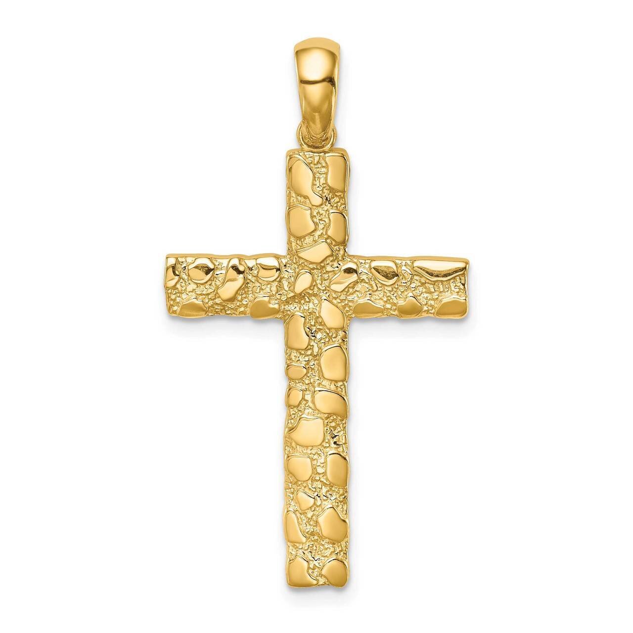 Nugget Cross Pendant 14k Gold XR1834