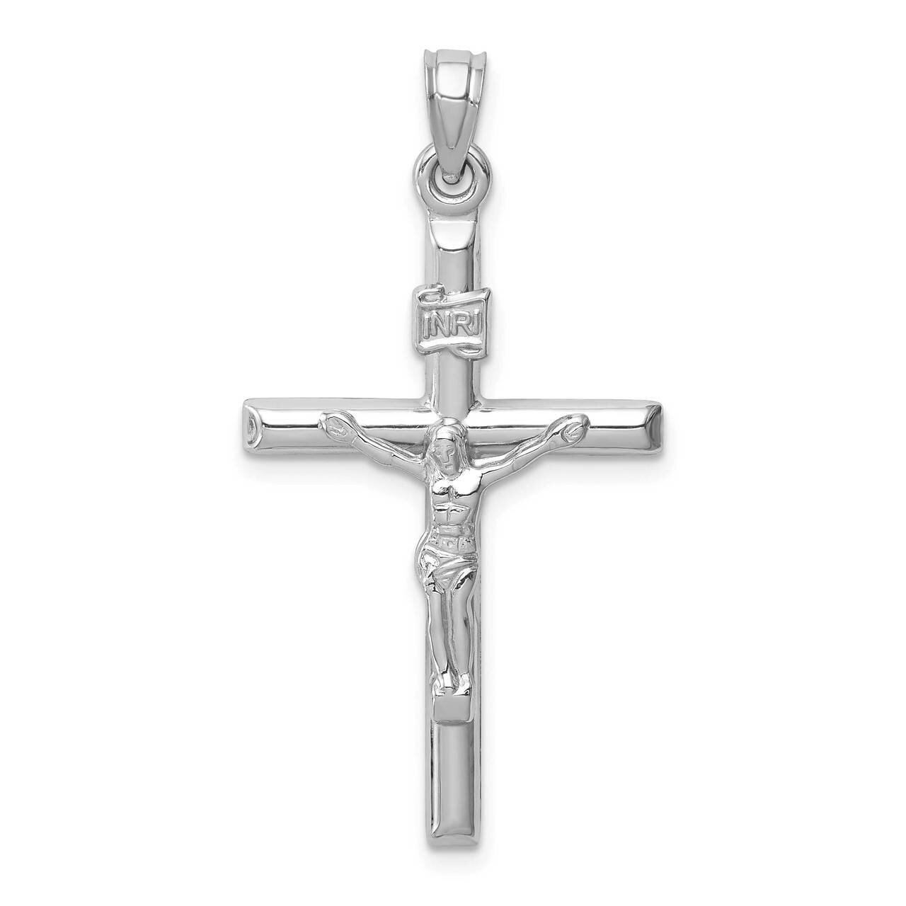 Hollow Crucifix Pendant 14k White Gold XR1842W