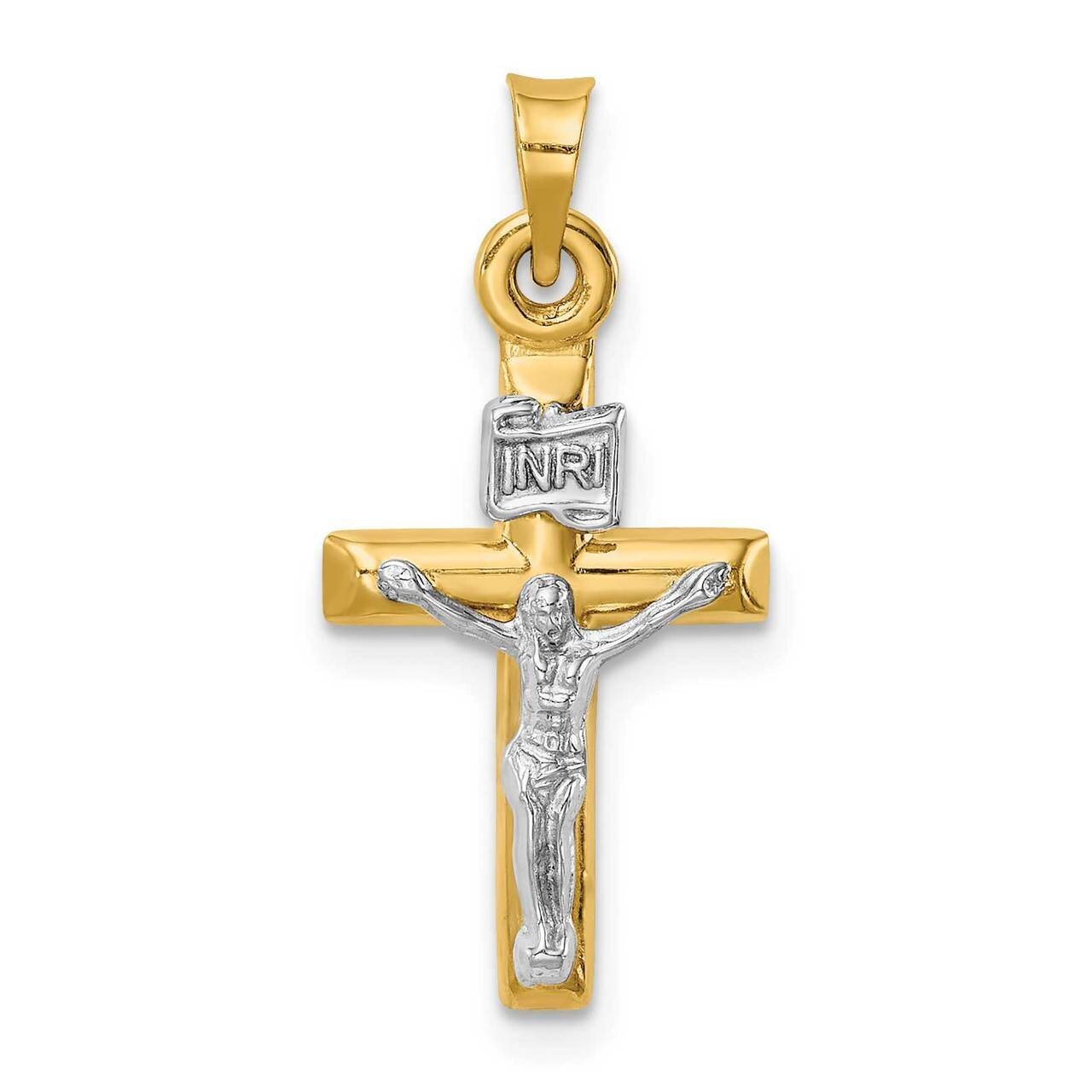 Hollow Crucifix Pendant 14k Two-tone Gold XR1844, MPN: XR1844, 886774113180