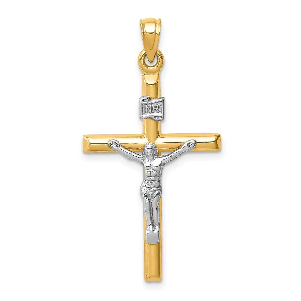 Hollow Crucifix Pendant 14k Two-tone Gold XR1846, MPN: XR1846, 883957964669