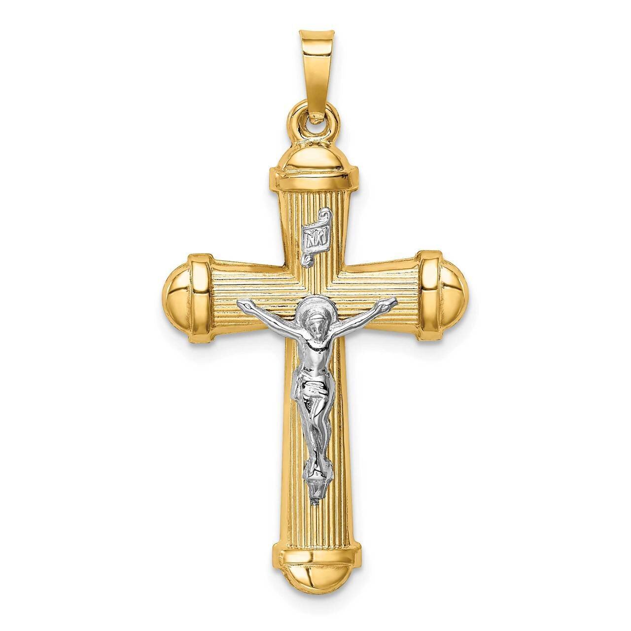 Hollow Polished Crucifix 14k Two-tone Gold XR1854, MPN: XR1854, 883957731711