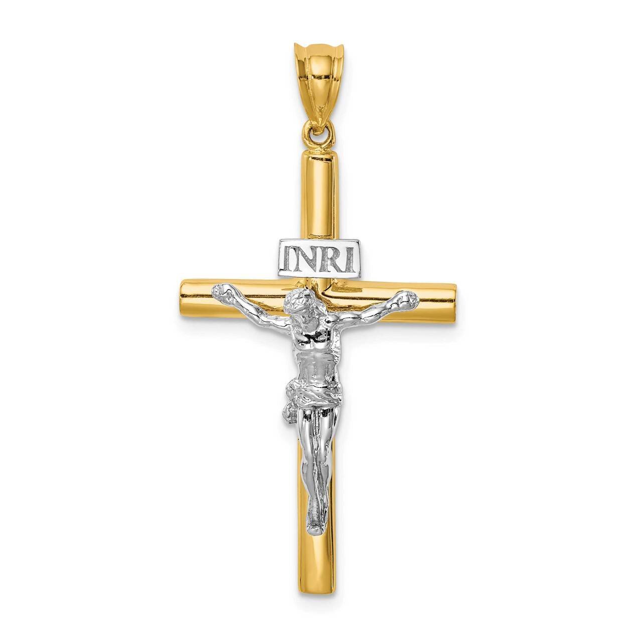 INRI Crucifix Cross Pendant 14k Two-tone Gold Polished XR1859, MPN: XR1859, 883957826240
