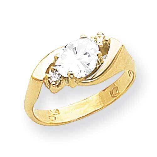 7x5mm Oval Cubic ZirconiDiamond Ring 14k Gold Y2260CZ_AA, MPN: Y2260CZ_AA, 883957611112