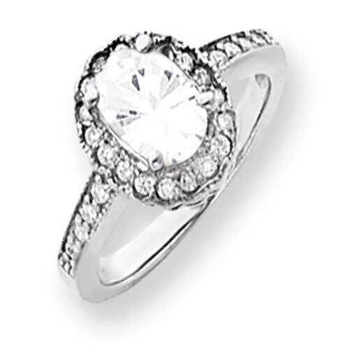 8x6mm Oval Cubic ZirconiDiamond Ring 14k White Gold Y4420CZ_AA, MPN: Y4420CZ_AA, 883957358765