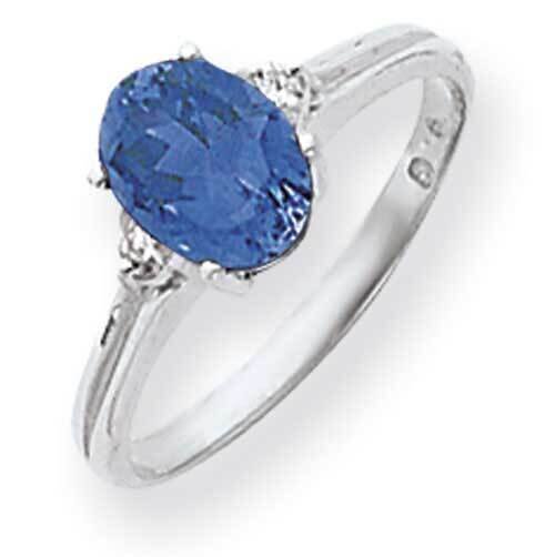 8x6mm Oval Tanzanite Diamond Ring 14k White Gold Y4600T_AA, MPN: Y4600T_AA, 883957473314