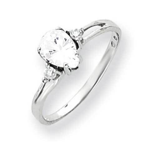 7x5mm Pear Cubic ZirconiDiamond Ring 14k White Gold Y4626CZ_AA, MPN: Y4626CZ_AA, 883957471365