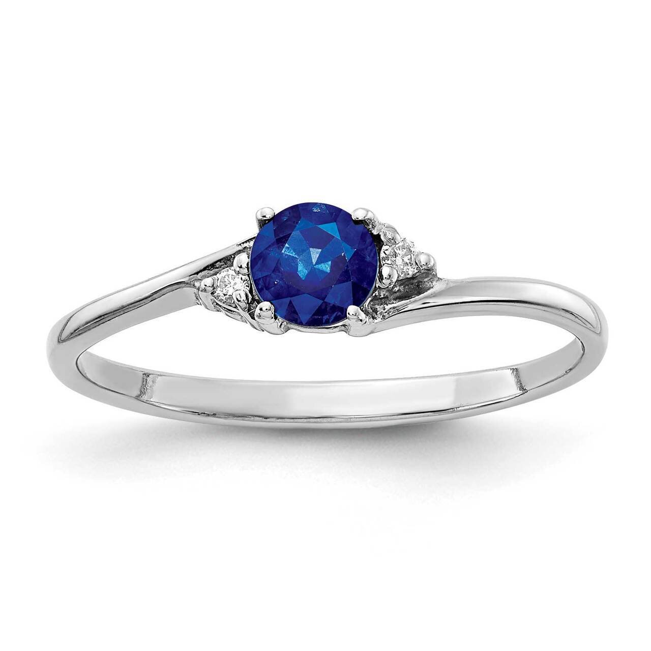 4mm Sapphire Diamond Ring 14k White Gold Y4713S_AA, MPN: Y4713S_AA, 883957711324