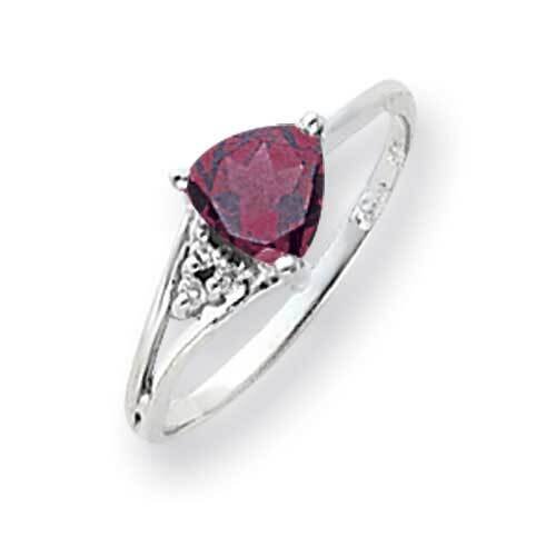 6mm Rhodolite Garnet Diamond Ring 14k White Gold Y4745RG_AA, MPN: Y4745RG_AA, 883957605500